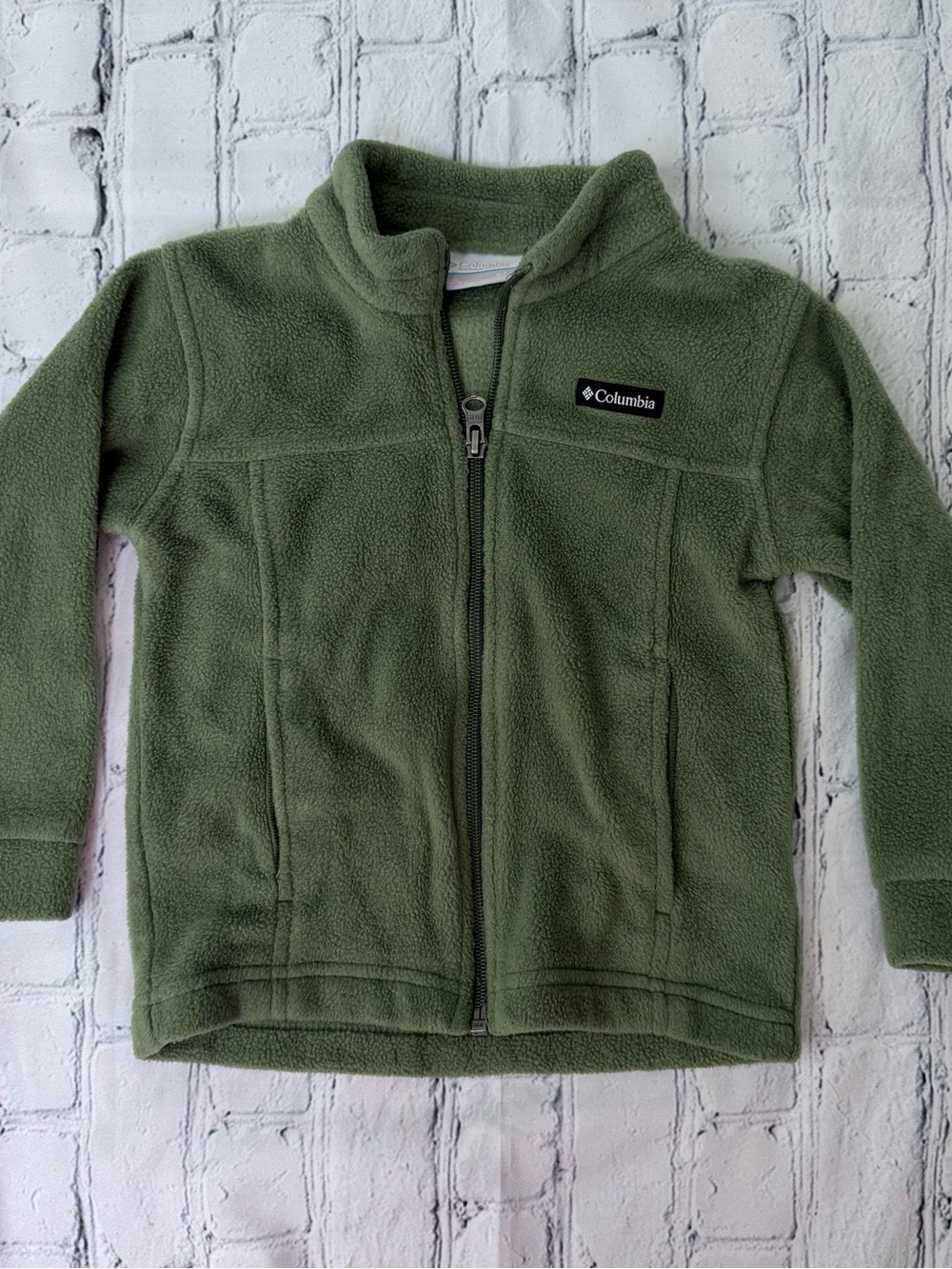 Columbia Kids Olive Green Fleece Zip Jacket